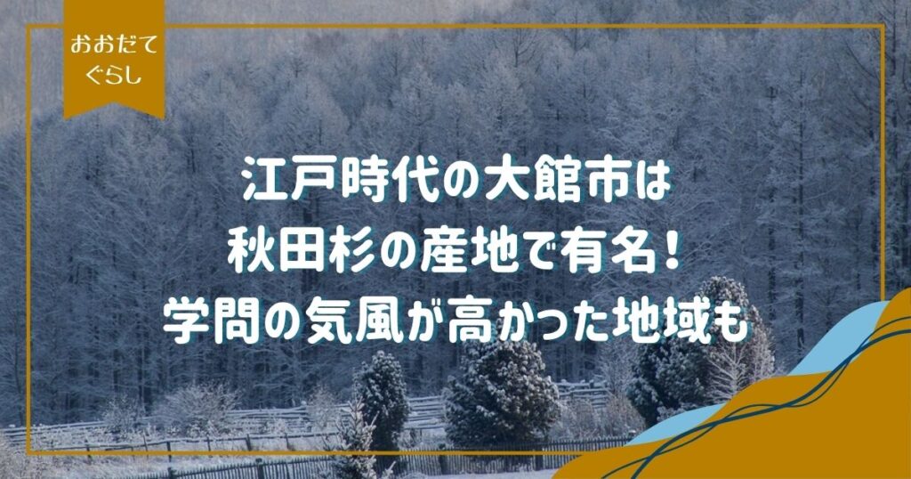 大館市は戊辰戦争激戦の地！大館周辺の戦いから残されている文化財まで解説